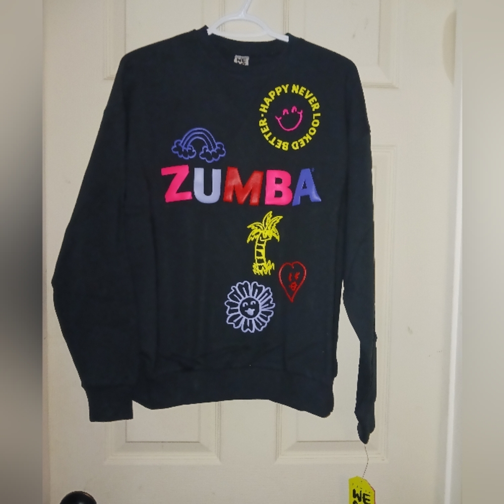 Zumba Fitness Multicolor Graphic Men's Crewneck Sweater